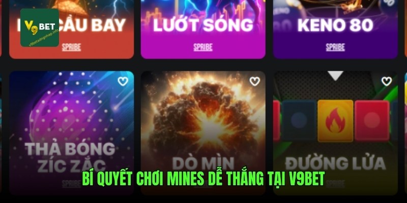 Bí quyết chơi Mines dễ thắng tại V9bet