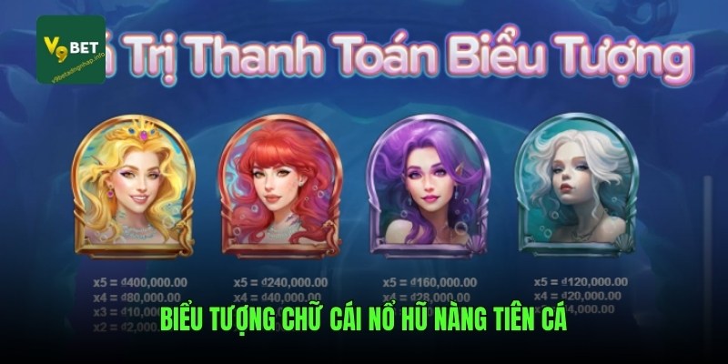 Biểu tượng chữ cái nổ hũ nàng tiên cá