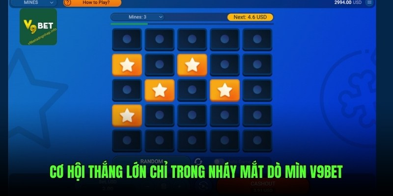Cơ hội thắng lớn chỉ trong nháy mắt dò mìn V9bet